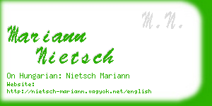 mariann nietsch business card